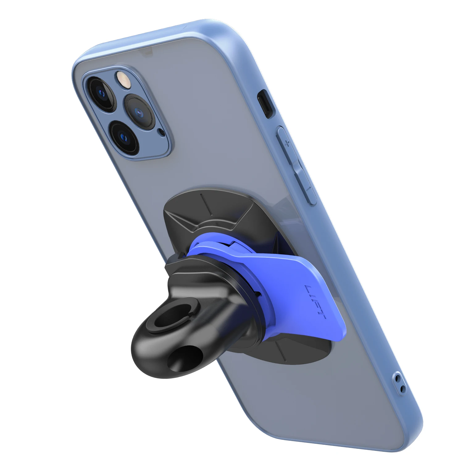 Motorcycle Mirror Phone Mount with Vibration Dampener - Anti-Theft Handlebar Clamp 10-14mm for Bike/Scooter/ATV