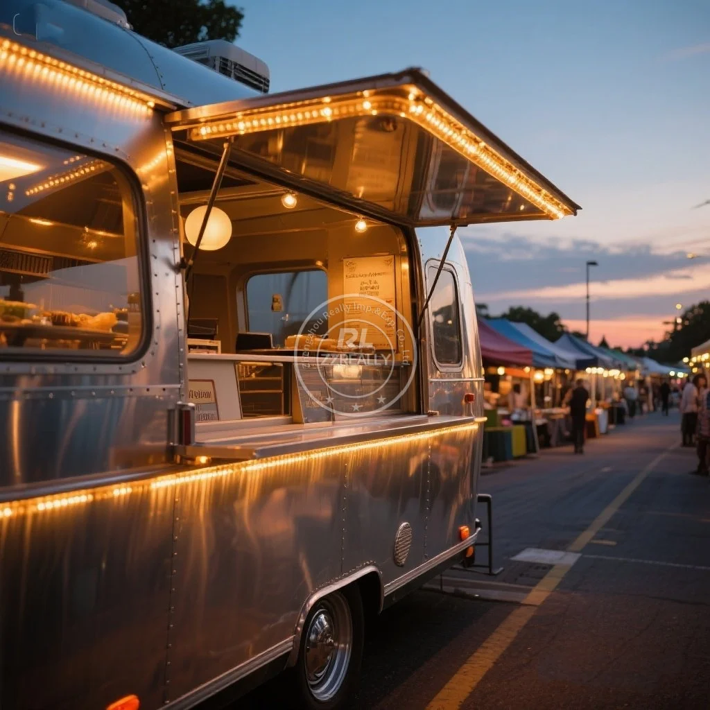 

CE DOT Licensed Air Stream Food Trucks Mobile Snack Cafe Trailers Mobile BBQ Hot Dog Kiosk Kitchen Machine Food Trailers