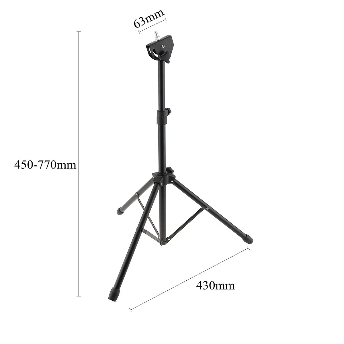 Three-legged Full Metal Aluminum Alloy Adjustment Foldable Floor Drum Stand Holder with Carry Bag for Jazz Snare Dumb Drum