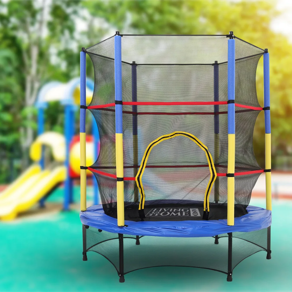 【Breeins】Outdoor Park 55 Inch Kid Adult Fitness Mini Trampolines With Handrail Protective Net