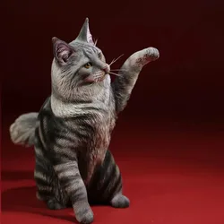 3D Plaster Cat Mold Resin Casting Mold Aroma Plaster Candle Mold Concrete Cement Desktop Cat Ornaments Silicone Mold