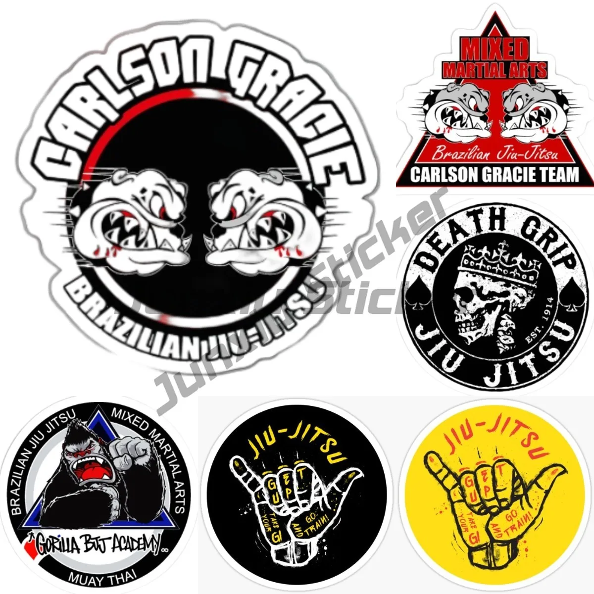 

Brazilian Jiu Jitsu Car Stickers jujitsu Decal For Wall Window Suitcase Laptop Mirror Scooter Moto Window Trunk JDM Car Sticker