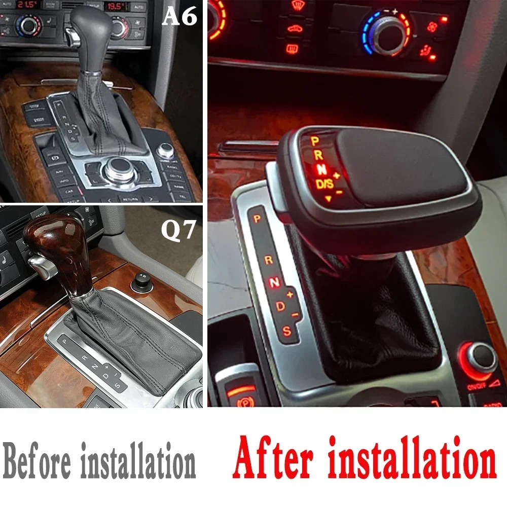 Gear Shift Knob For Audi A4 B8 A6 C6 C7 B7 B6 Q7 Q5 A5 S5 A7 S7 S6 Car Accessories Led Shifter Lever change Stick Gearbox Handle
