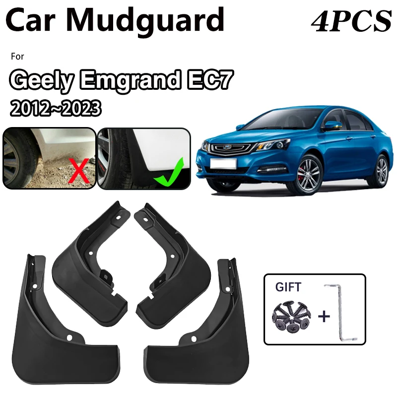 Car Wheel Fender MudFlaps For Geely Emgrand EC7 Accessories Sedan 2012~2023 4ds Mud Flap Guard Splash Front Rear Wheel Mudguard