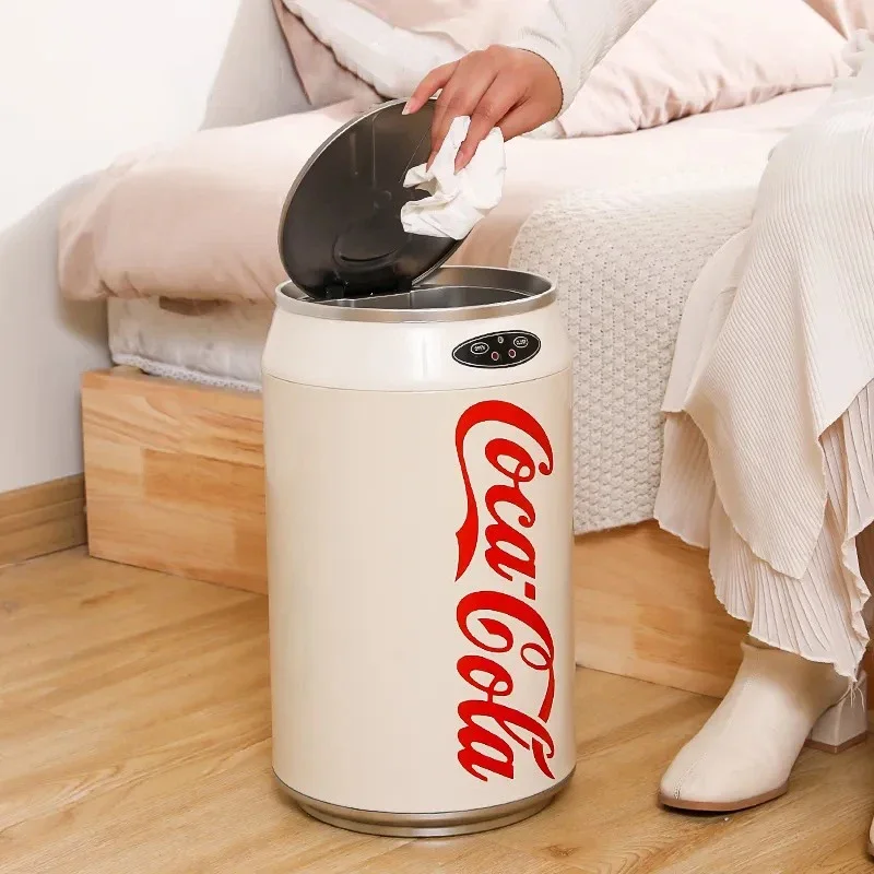 

Smart Trash Can Stainless Steel Wastebasket Cans Shape Creative Kitchen Paper Basket Large Capacity Home Cleaning Organizer
