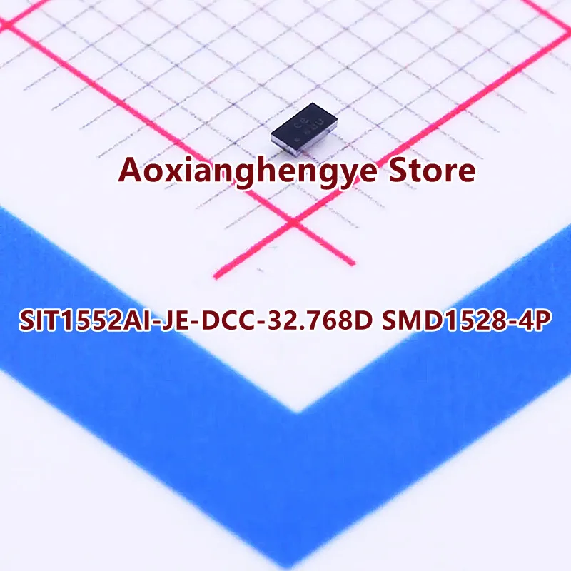 1 قطعة SIT1552AI-JE-DCC-32.768D SMD1508-4P أصغر (1.2 مم2)، أصغر (1.2 مم2)، طاقة منخفضة للغاية، 32.768 كيلو هرتز