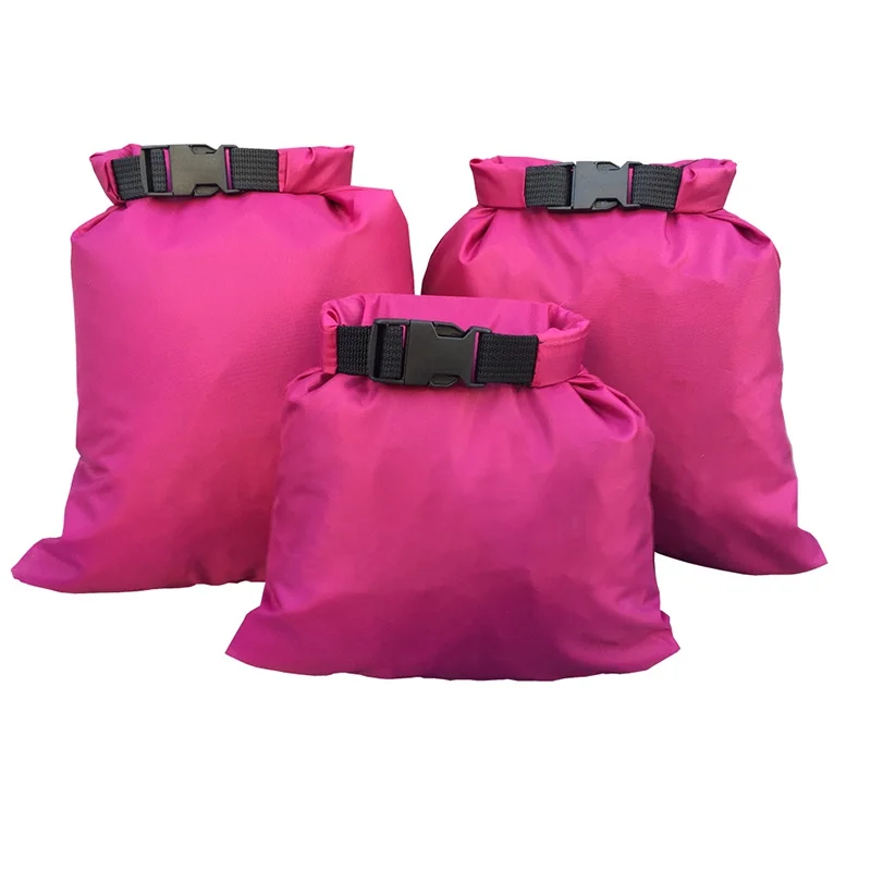 3Pcs/Set Waterproof Dry Bag 30D Nylon Multifunctional Lightweight Drifting Bag 1.5L 2.5L 3.5L