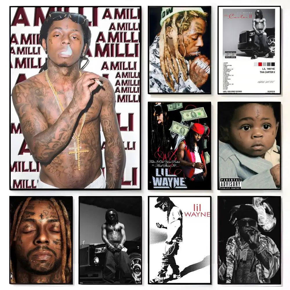 Póster de música clásica del rapero Lil Wayne Tha Carter II, mural de película americana, decoración de pared para habitación de niños, impresión