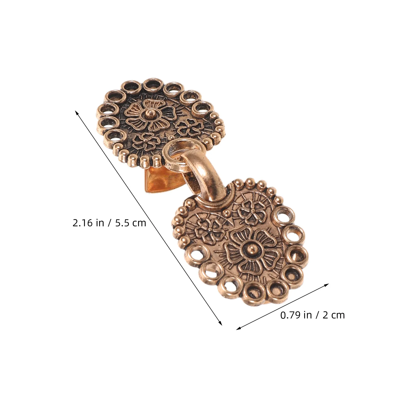 6Sets Vintage Sweater Shawl Clips Retro Metal Cardigan Clasp Fasteners Secure Clothing Closure Elegant Floral Embossed Cloak