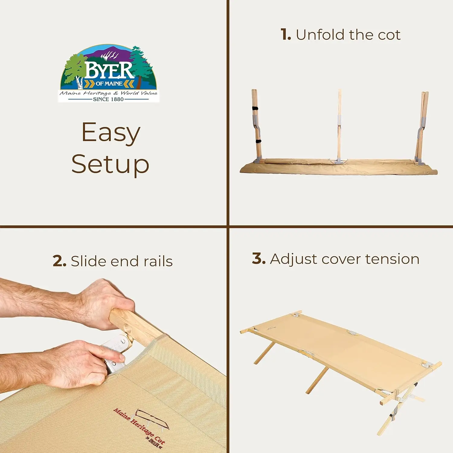 Berço de acampamento dobrável, capacidade de 375 lbs