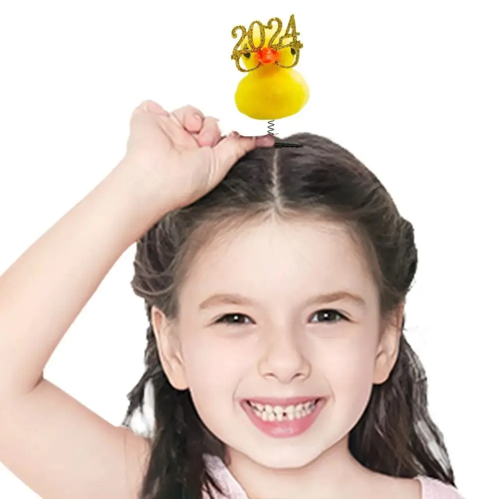 Pinzas para el cabello de pato y flores creativas, gorro con lazo, pasadores laterales de pollo, accesorios para el cabello, Clips de pico de pato de dibujos animados de corona para niños/niños