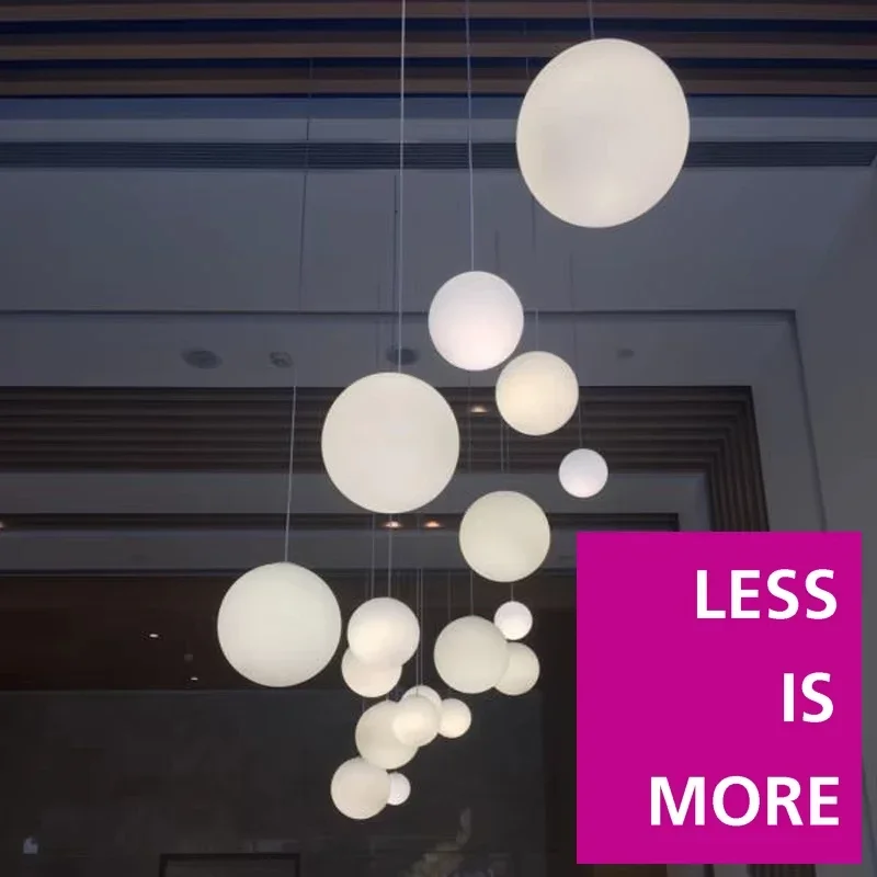

Glass Globe Pendant Lamp Global Suspension Light Hotel Office Cafe Bedroom Milk White Ball Round Hanging Ceiling Chandelier