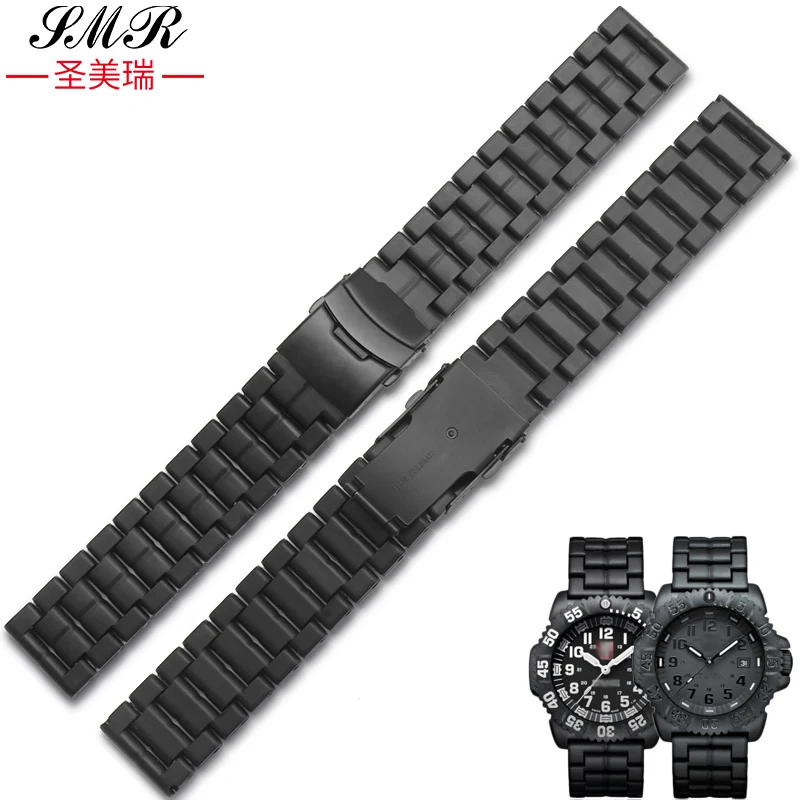 23MM Carbon fiber strap for Lumino-x NAVY SEAL 3051 BlackOut/Colormark Men's military watch outdoor sports hand bracelet8800