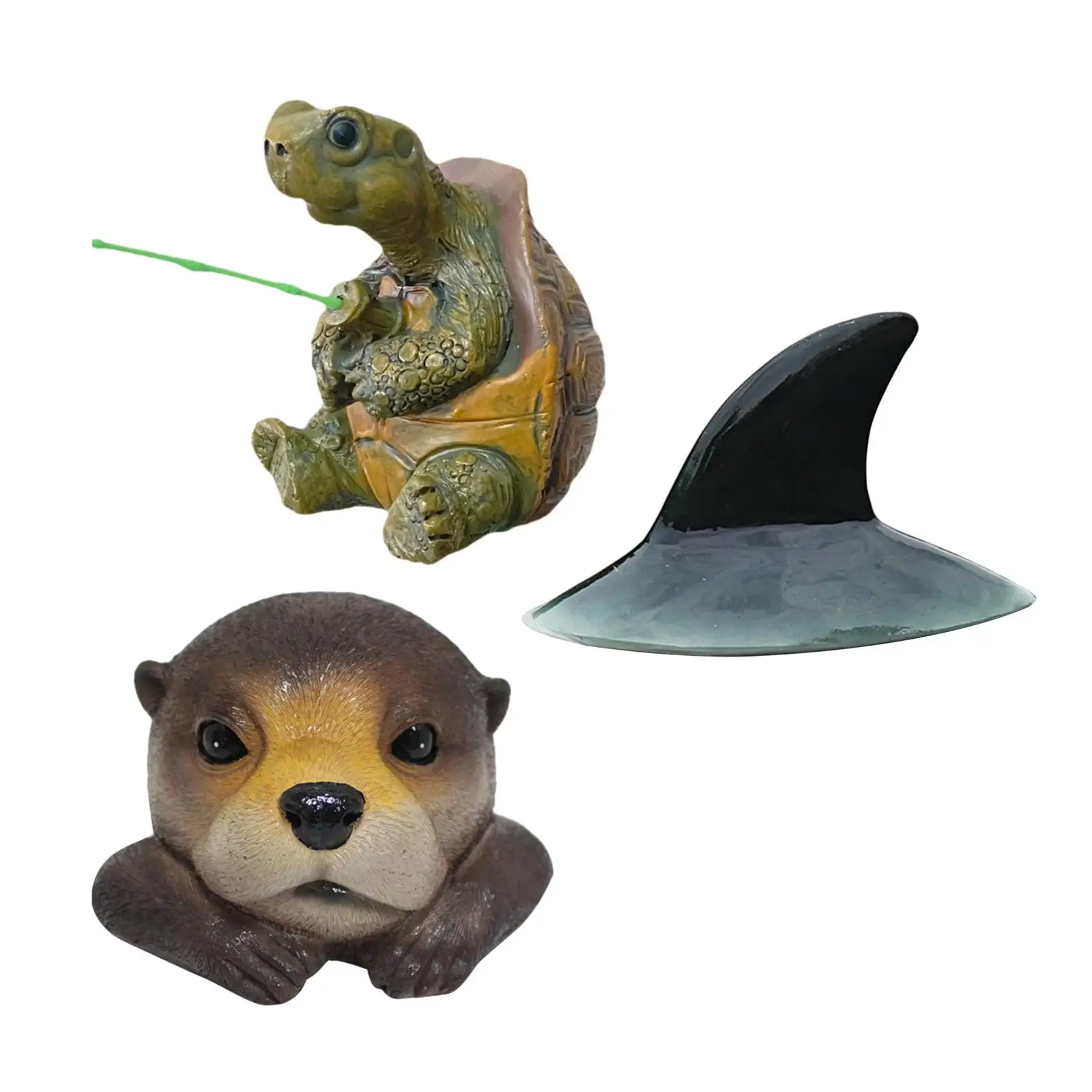 

Outdoor Garden Figurines Resin Fishing Turtle Statue Decorative Pond Ornaments for Patio Micro Landscape Decoration