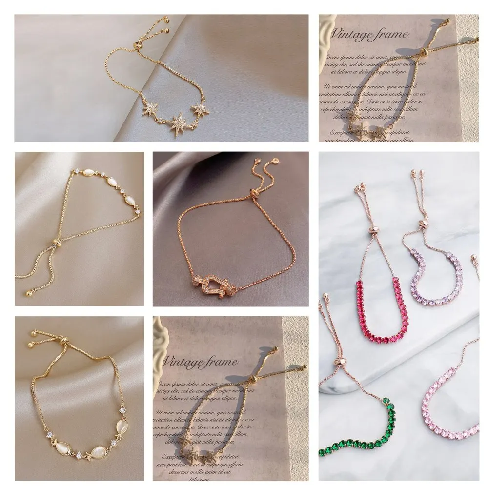 20pcs 304 Stainless Steel Chain Bracelet for Women Fashion Adjustable Bracelet jewelry DIY Making Accessories Decor