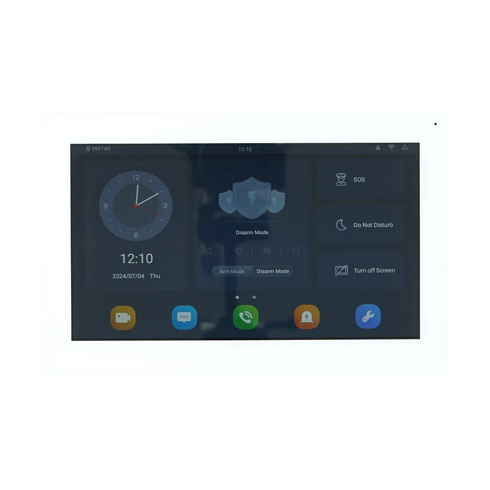 Imagem -02 - Android Monitor Interno Digital de 10 Polegadas Monitor de Vídeo Interfone Monitor de Campainha com Fio dh Vth5341g-w Vth5341gw-w Poe802.3af