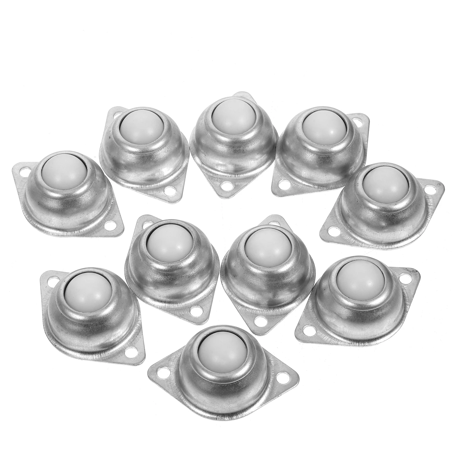 

10 Pcs 38mm Spacing Nylon Ball Casters Galvanized Iron High Load Capacity Furniture Equipment Tools Parts Roller
