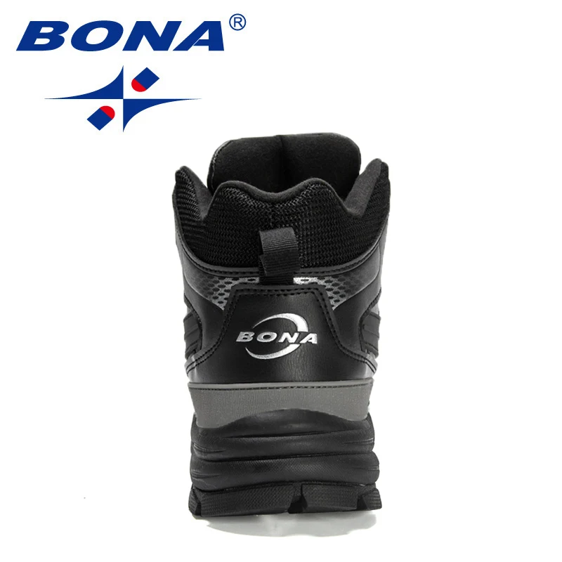 Bona 2023 novos designeres botas de neve de pelúcia quente botas de inverno dos homens ao ar livre caminhadas sapatos homem anti-deslizamento