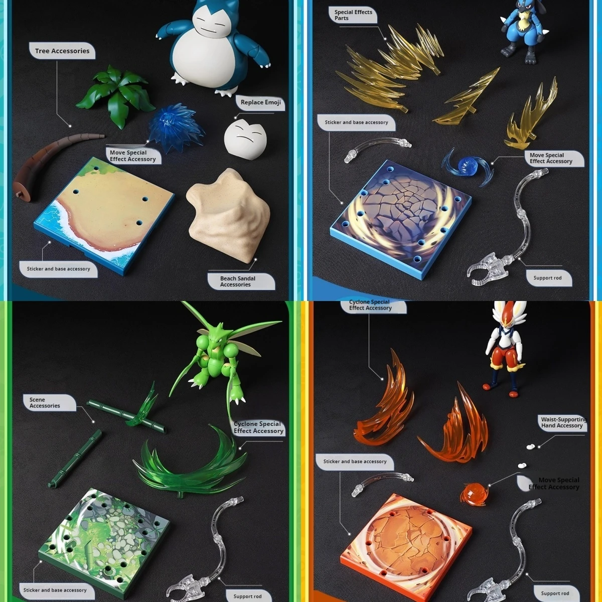 new-in-stock-blokees-pokemon-figure-snorlax-assemble-figurine-scyther-lucario-cinderace-original-model-ornaments-christmas-gifts