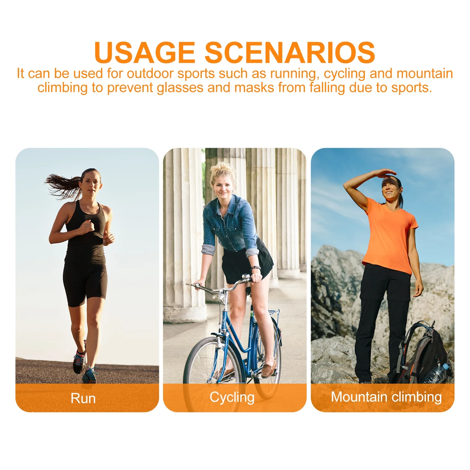 

3Pcs Slip-Resistant Spectacle Chains Colorful Glasses String Women Eyeglass Lanyard Mask Holder Comfort Glasses Accessory