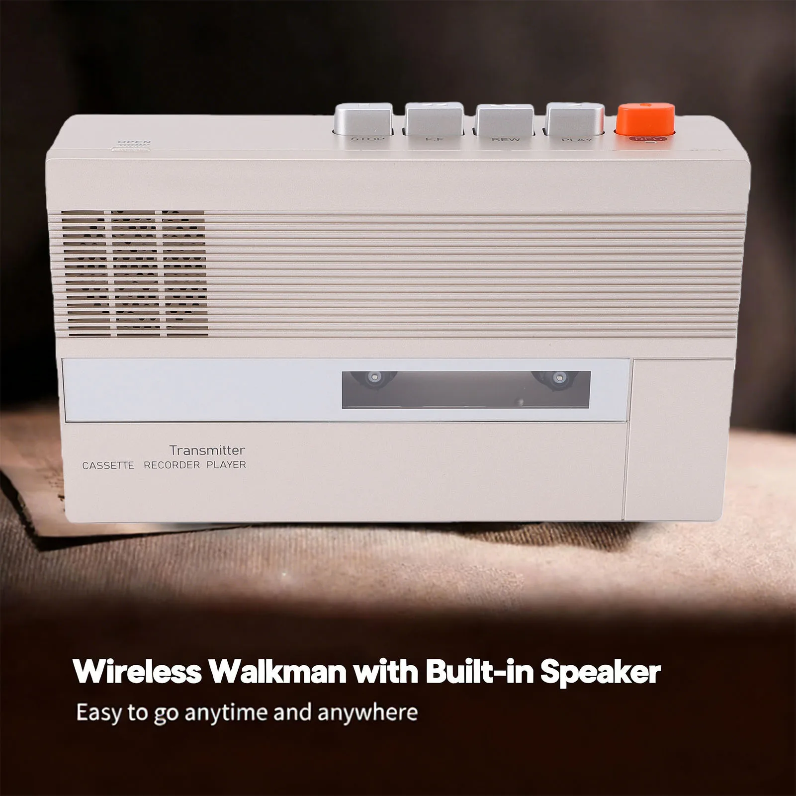 Cassette Tape Player Retro Bluetooth Portable Cassette to MP3 Digital Converter with Built in Speaker Headphone Jack