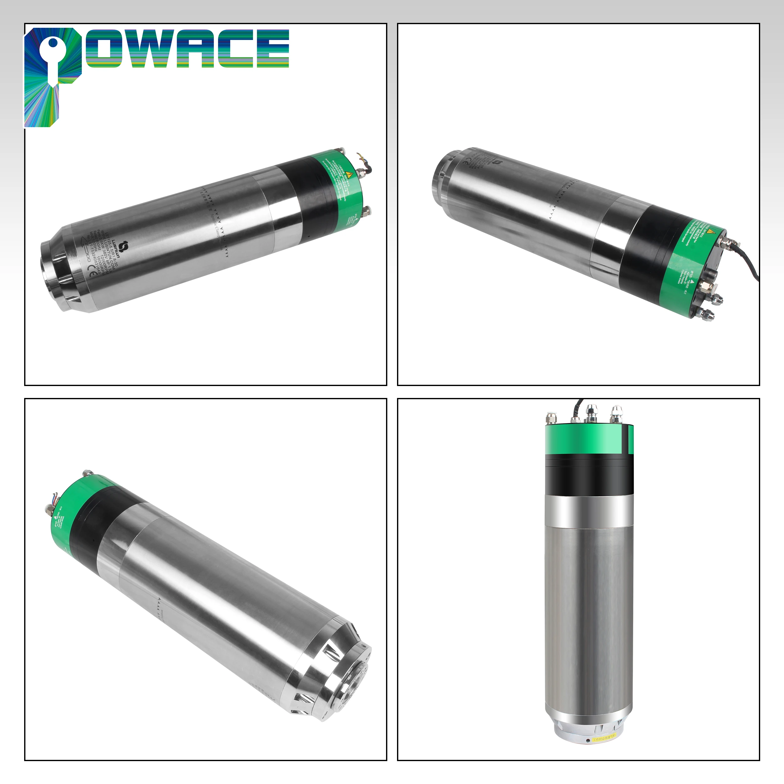 5.5KW 7.5KW 4 Pole 8 Pole ATC Automatic tool change AUTO Water Cooled BT30 Spindle Motor 220V / 380V For Metal CNC Router Kit