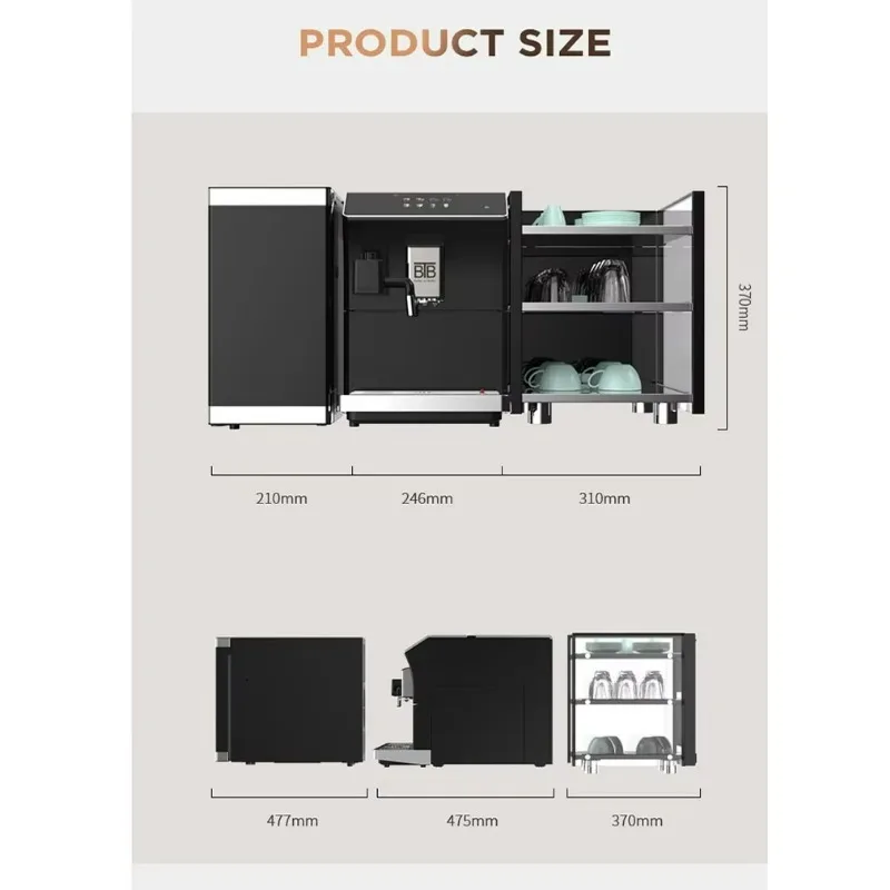 Home & Hotel Use Programmable 19Bar Espresso Coffee Cappuccino Maker with Automatic Milk Frother and App-Controlled Brewing