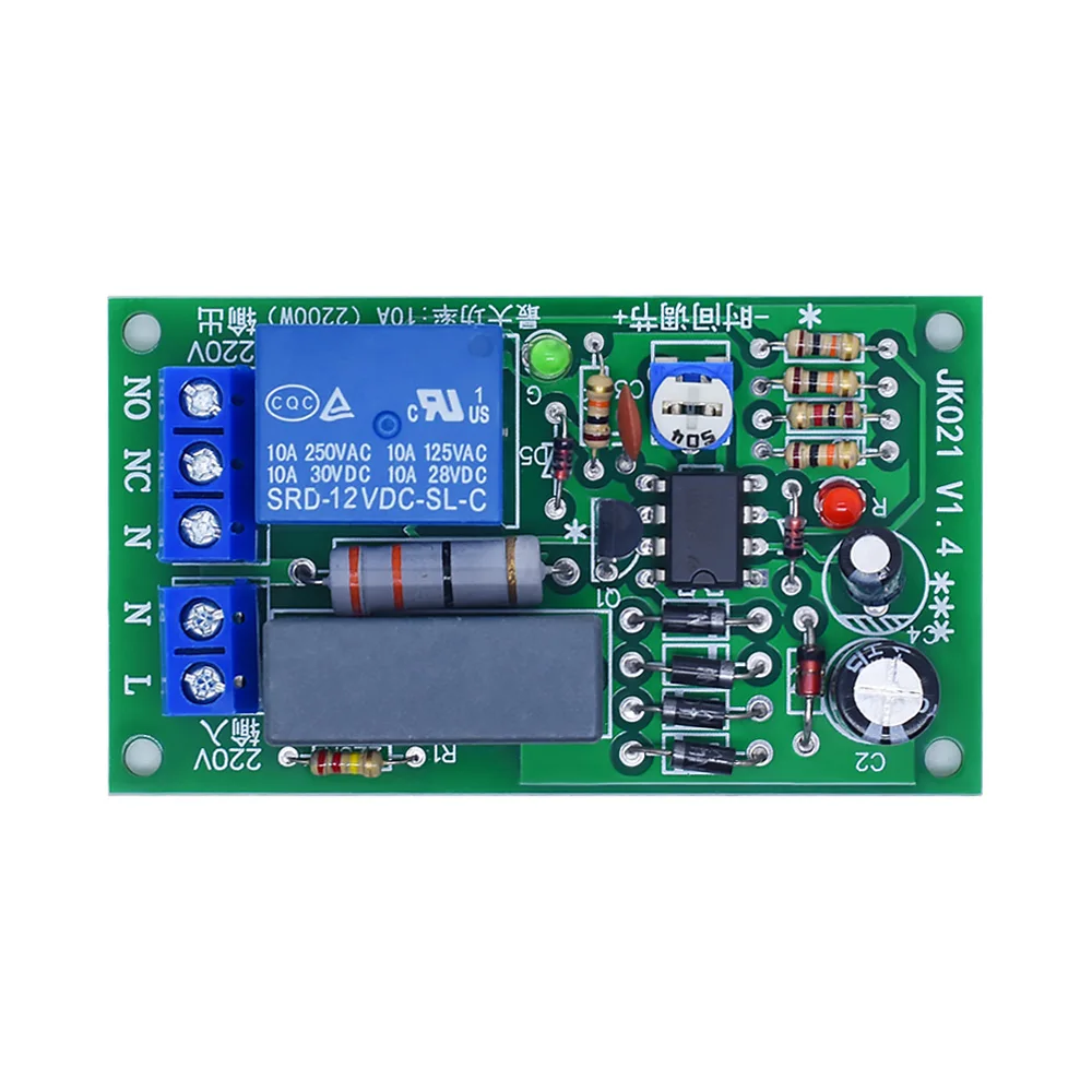 220V Delay relay board 5S timing/power-on delay disconnect module is suitable for stair light corridor switch NE555 scheme