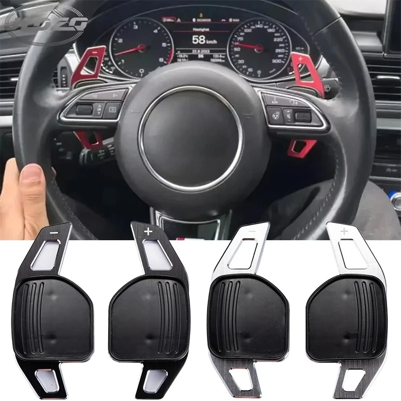 Aluminum Steering Wheel Paddle Shifter Extension for Audi A3 S3 8V A4 S4 A5 S5 B8.5 A6 S6 A7 S7 C7 Q5 Q7 2013 2014 2015 2016