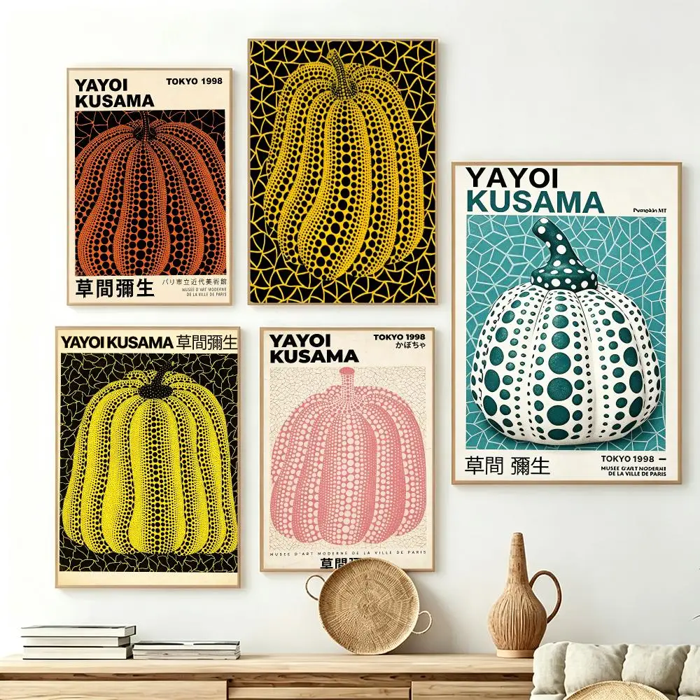 Artist Yayoi Kusama Poster Poster HD Printing frameless Fresh natural Style Wall Art Home Decor For Living Room Bedroom Gift