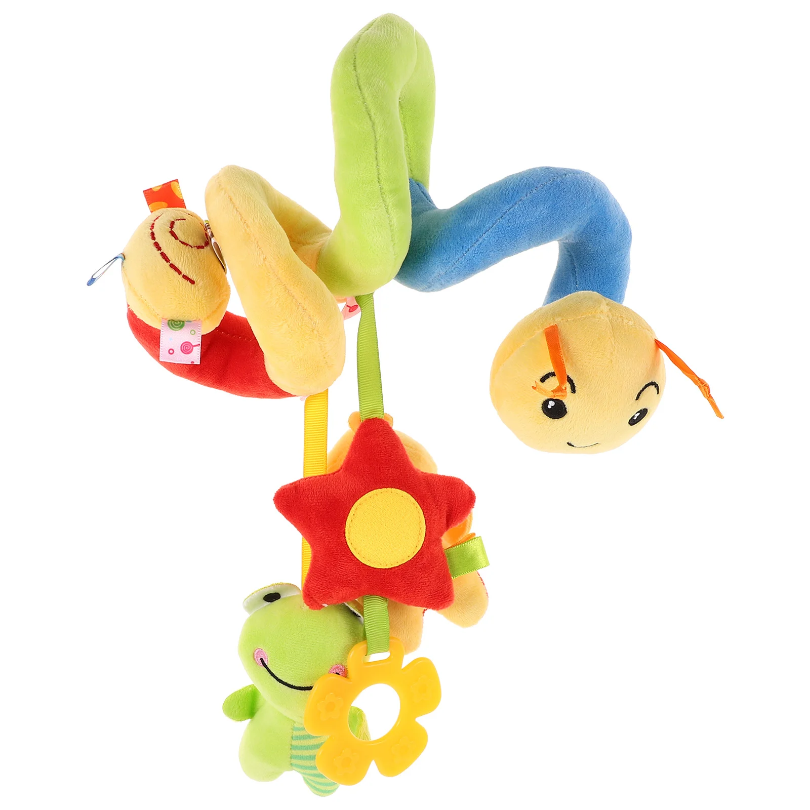 Spiral Car Seat Stroller Activity Soft Hanging Crib Wrapping For Baby 0-6 Months Bright Color Tactile Auditory Cuddly