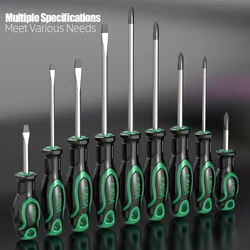 LAOA 6PCS/9PCS Screwdrivers Set With Magnetizer Canvas Bag Cr-V Screw Driver Slotted and Phillips Screwdrivers Hand Tools Kit