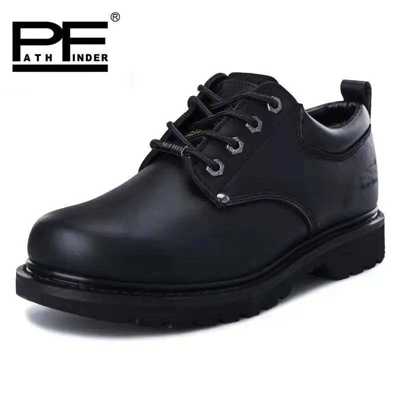 Men Genuine Leather Casual Shoes Leather Brand Men Shoes Work Safety Boots Designer Mens Flats Work & Safety Shoes pf Boots