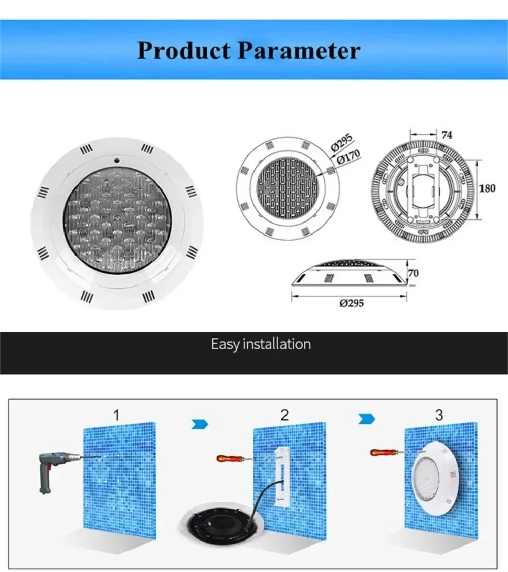 Led Rgb Onderwater Spotlight Met Afstandsbediening Ip68 Dc 12V 12W 18W 24W 35W 45W Waterdicht Voor Buitentuin Vijver Zwembad