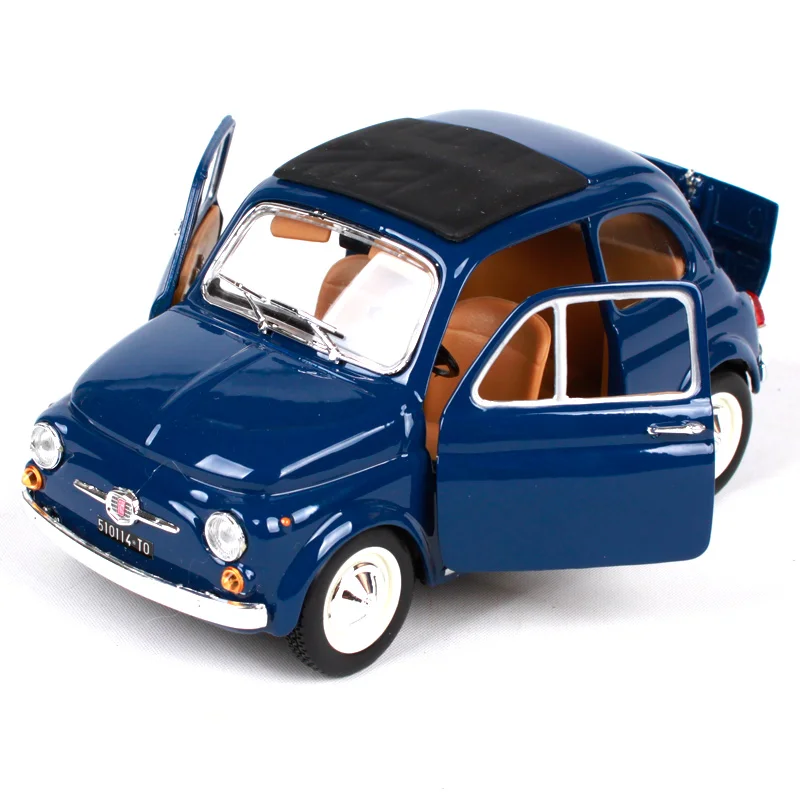 Bburago 1:24 Fiat 500F(1965) Fiat 500L(1968) Retro Classic Car Diecast Model Car Toy New In Box Free Shipping MINI Cooper B178