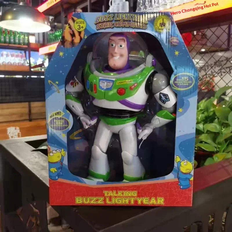 Hot 30cmToy Story Buzz Lightyear Spaceship Sound Model Buzz Lightyear Slinky Dog Action Figure Desktop Collectible Birthday Gift