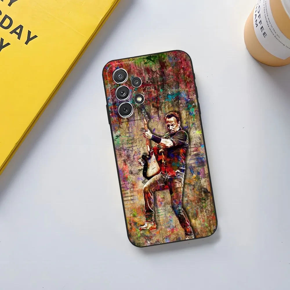 Bruce Springsteen Guitar Phone Case for Samsung Galaxy S23 Ultra S24 S22 S20 Fe S21 Plus A54 A34 A24 A53 M54 Note 20 Cover