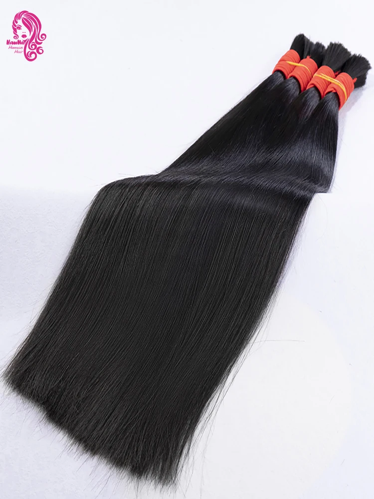 Brazilian Straight Human Hair For Braiding No Weft Natual Curly Wave 100% Remy Hair Braid Unproccessed Virgin Hair Extensions