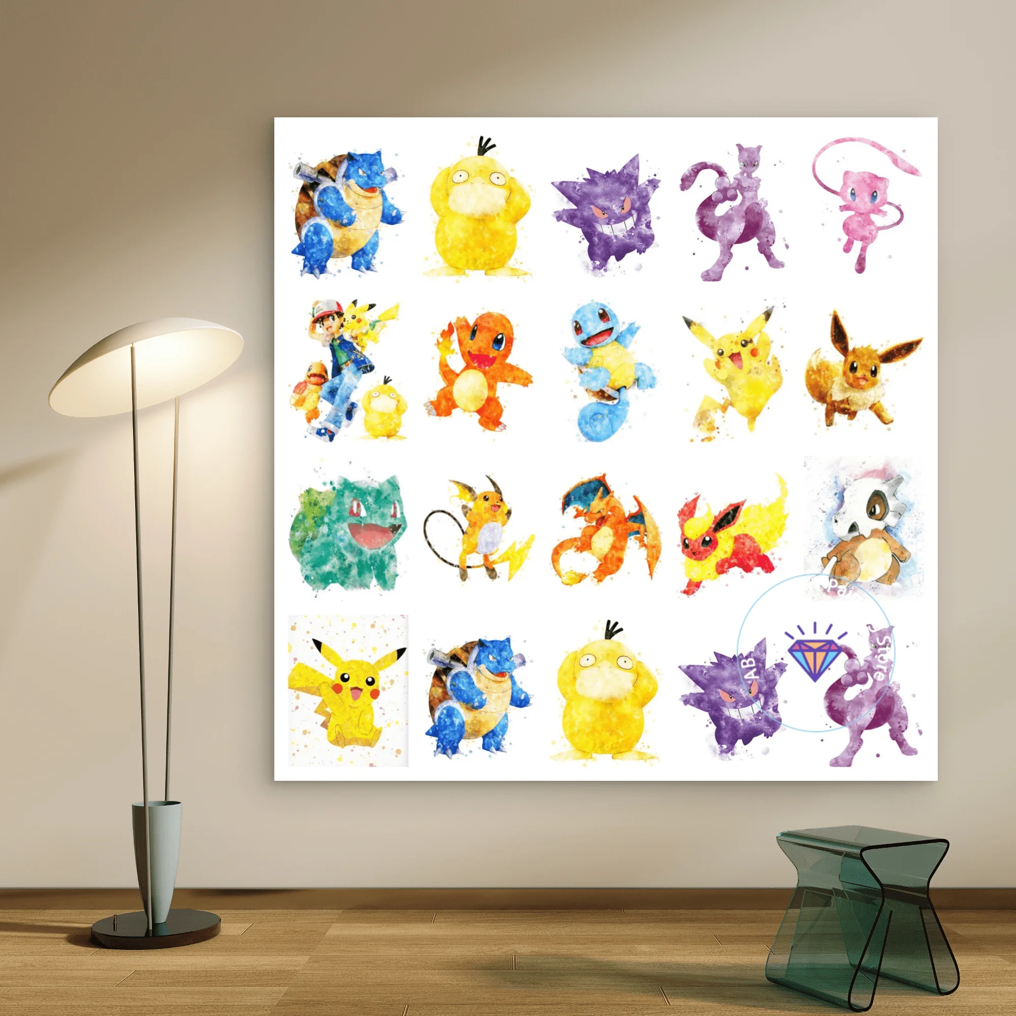 

Pokémon Charizard Pikachu Mewtwo AB Diamond Painting Kit 5D DIY Diamond Embroidery Handmade Art Gift Crafts Home Decoration
