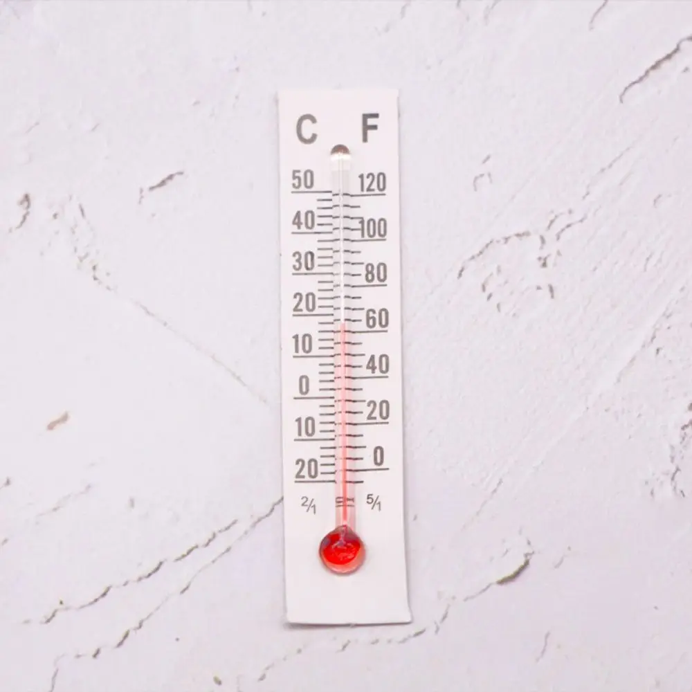 10pcs High Quality Simple Style Miniature Paper Mini Indoor House Thermometer Small Paper Thermometer Dollhouse Decoration