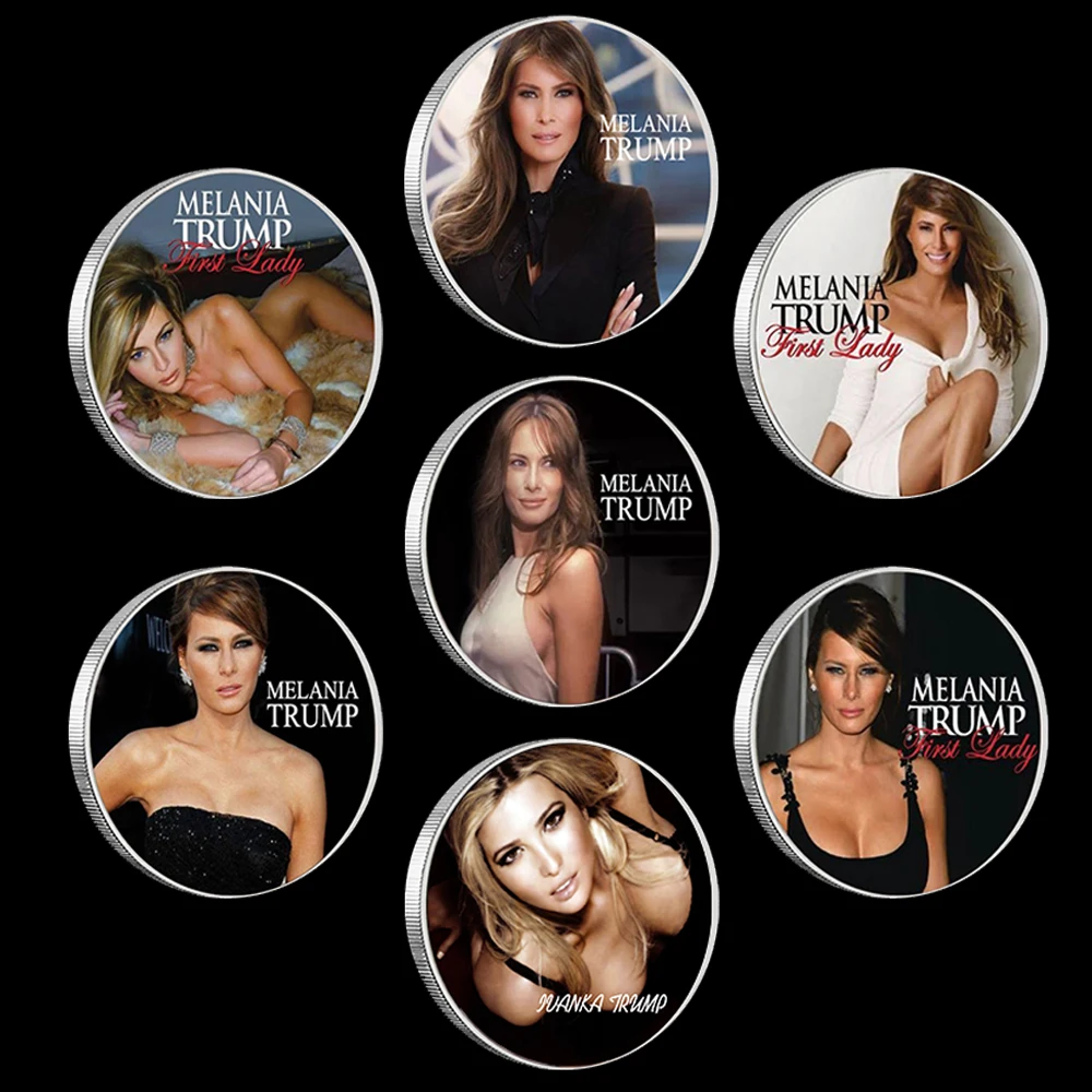 Melania Trump Silver Plated Coins Famous American Models 1 Oz Medallion  Art Craft - Colorful - Rare - Collection