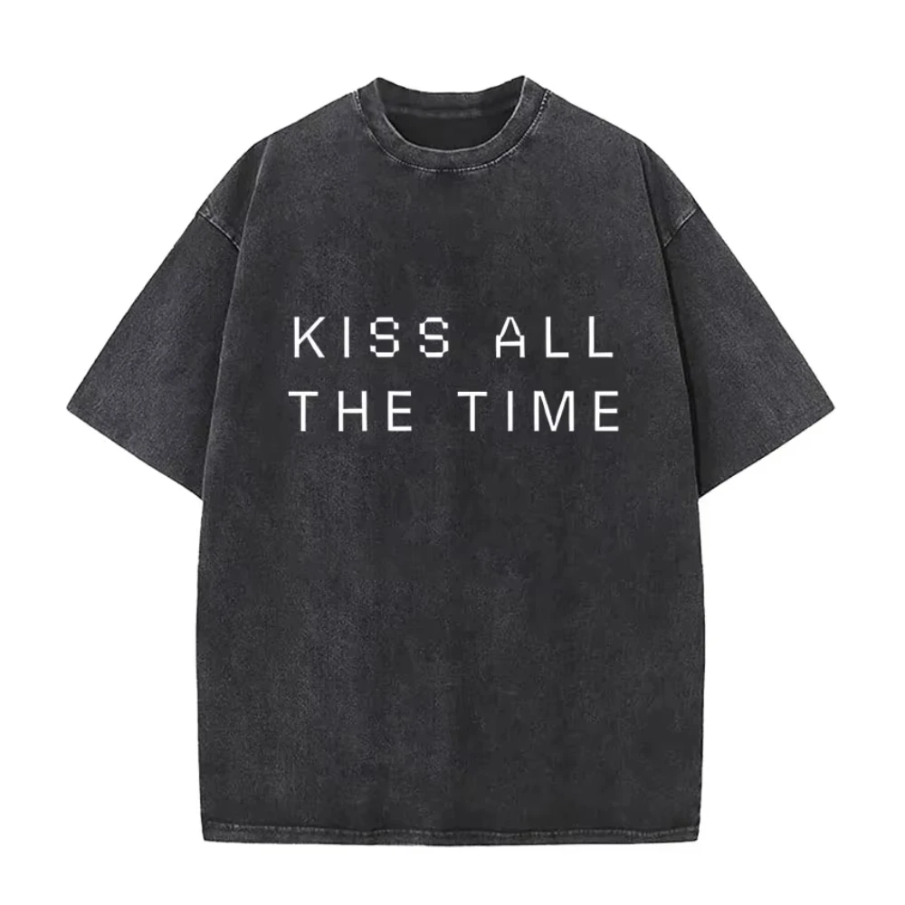 Harry Styles "Together" Tour 2026 Vintage Gewassen T-shirt Mannen Vrouwen Popmuziek Mode Oversized Katoenen Grafische T-shirts Streetwear