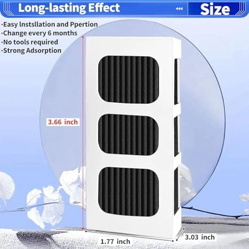 

8Pack Refrigerator Air Filter Replacement For Refrigerator PAULTRA2 Pure Air Ultra II Refrigerator Air Filter Easy To Use-AT35