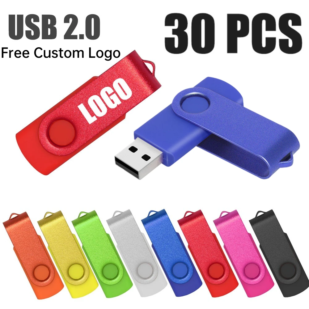 30PCS USB Free Custom Logo Usb Stick 2. 0 memoria stick memory Flash Drive Pendrive Flash Drive Pen Drive 4GB 8GB 16GB 32GB 64GB