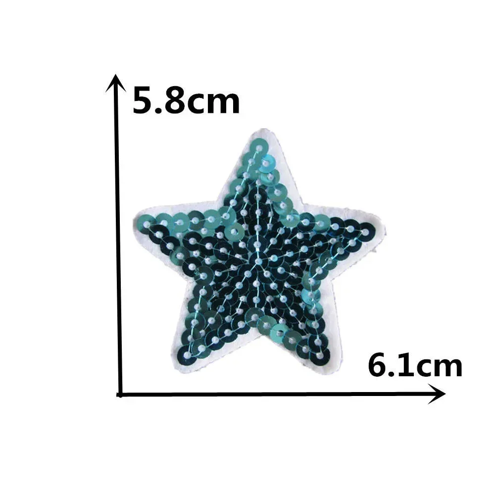 Single sale 1 pcs Star embroidery hot melt adhesive ironing clothing patch can be sewn decorative clothing patch