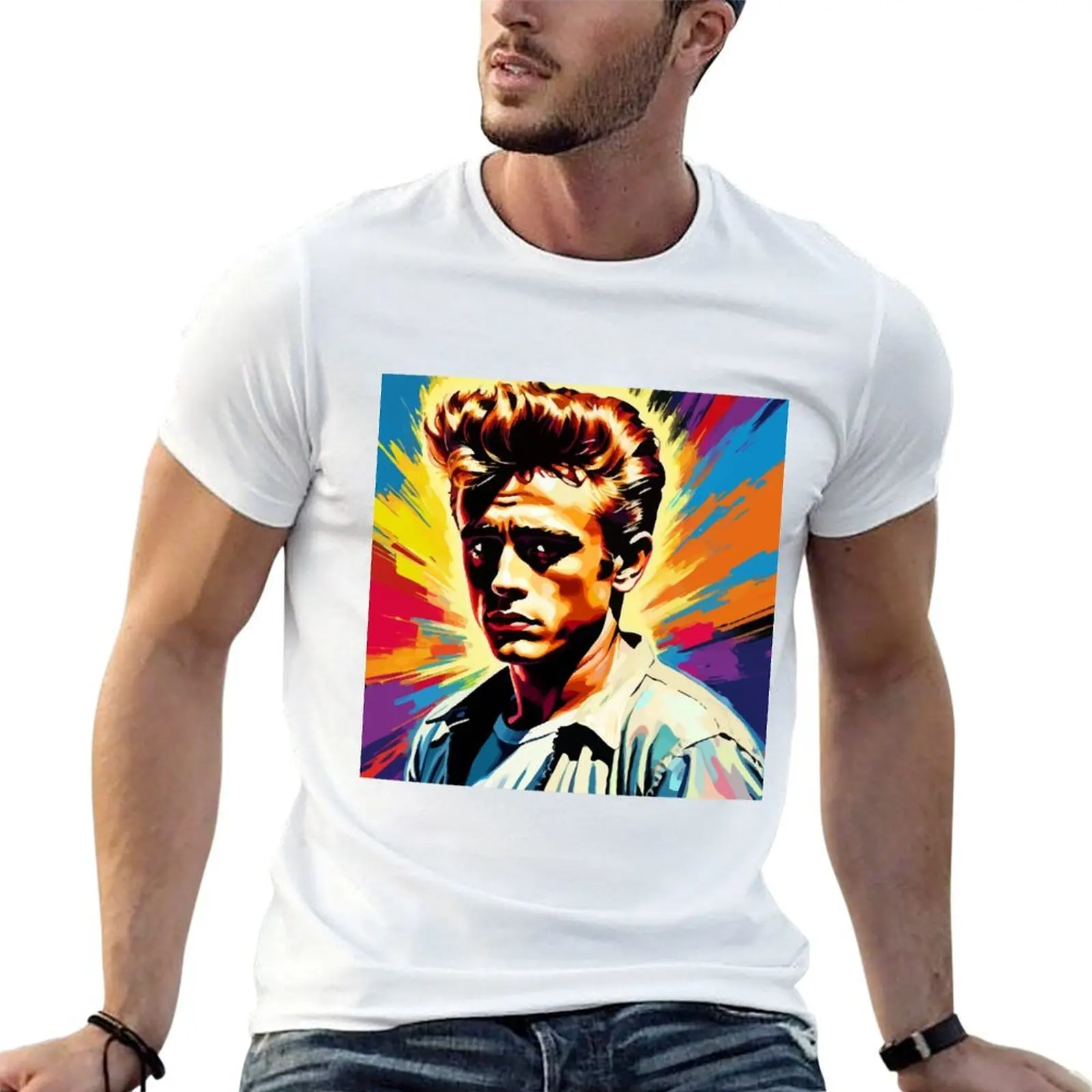 

background shirts designer portrait t James t Dean pop without colorful dark T-Shirt art text shirts humor on funny