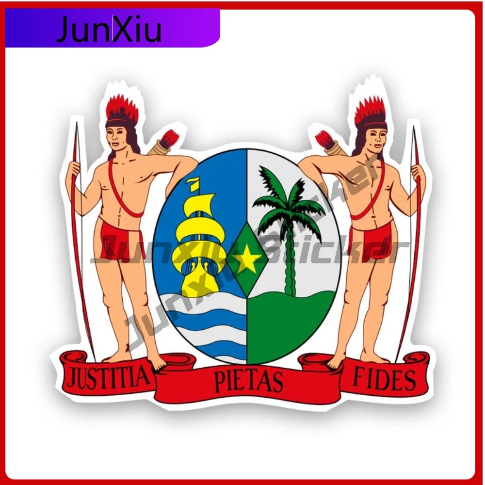 

Cartoon Cute Surinamese Coat Of Arms Sticker Decal American Made Uv Protected Suriname Flag Sur Sr Coa Decal Anti Scratch