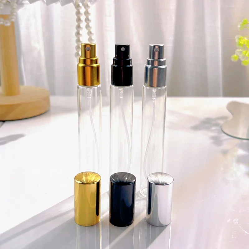 

50pcs/lot 15ml Transparent Glass Perfume Bottle Thin Glass Perfume Spray Bottles Empty Perfume Atomizer