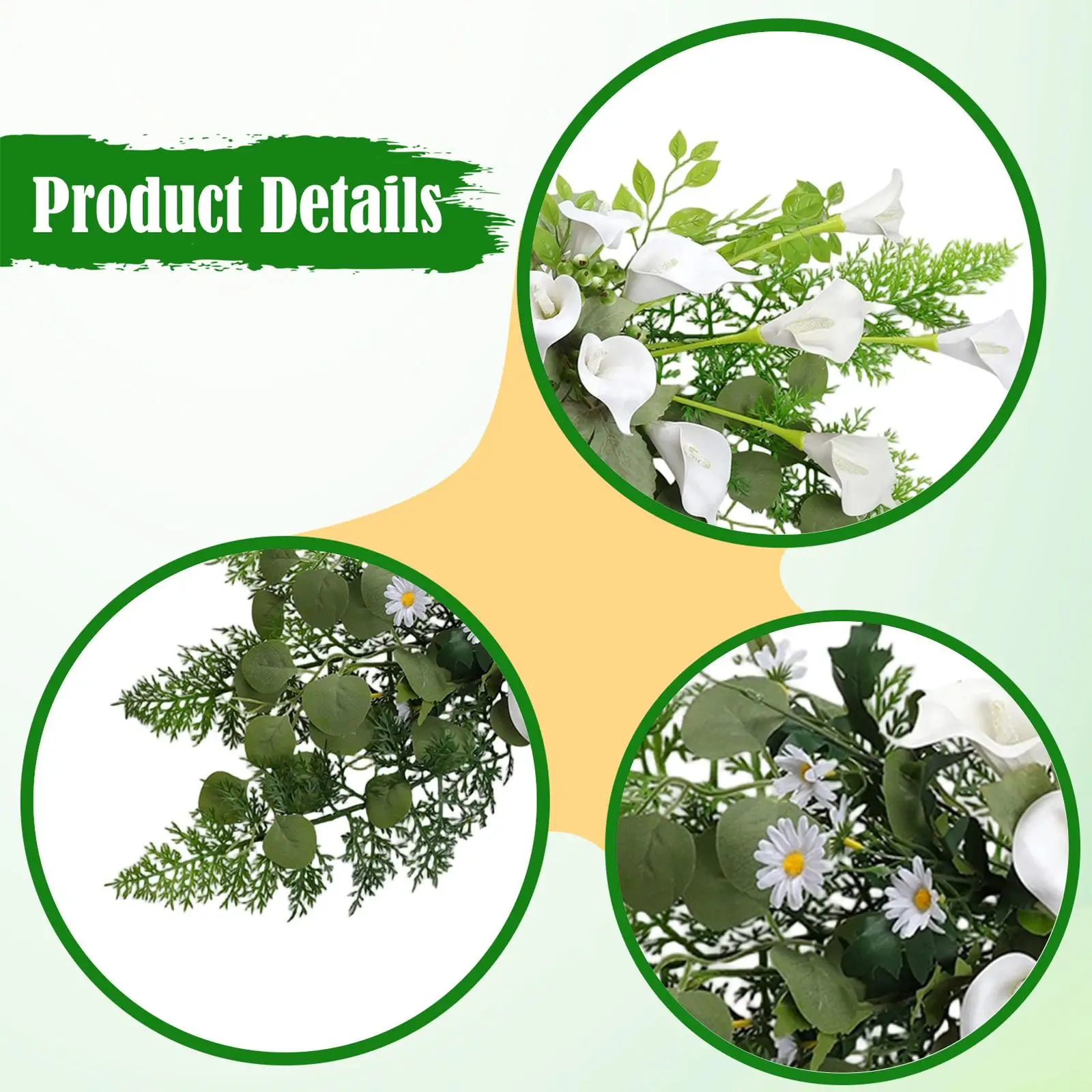 

Artificial Floral Swag Multicolor Fake Flower Arrangement Centerpiece Decor for Wedding Arch Door Reception
