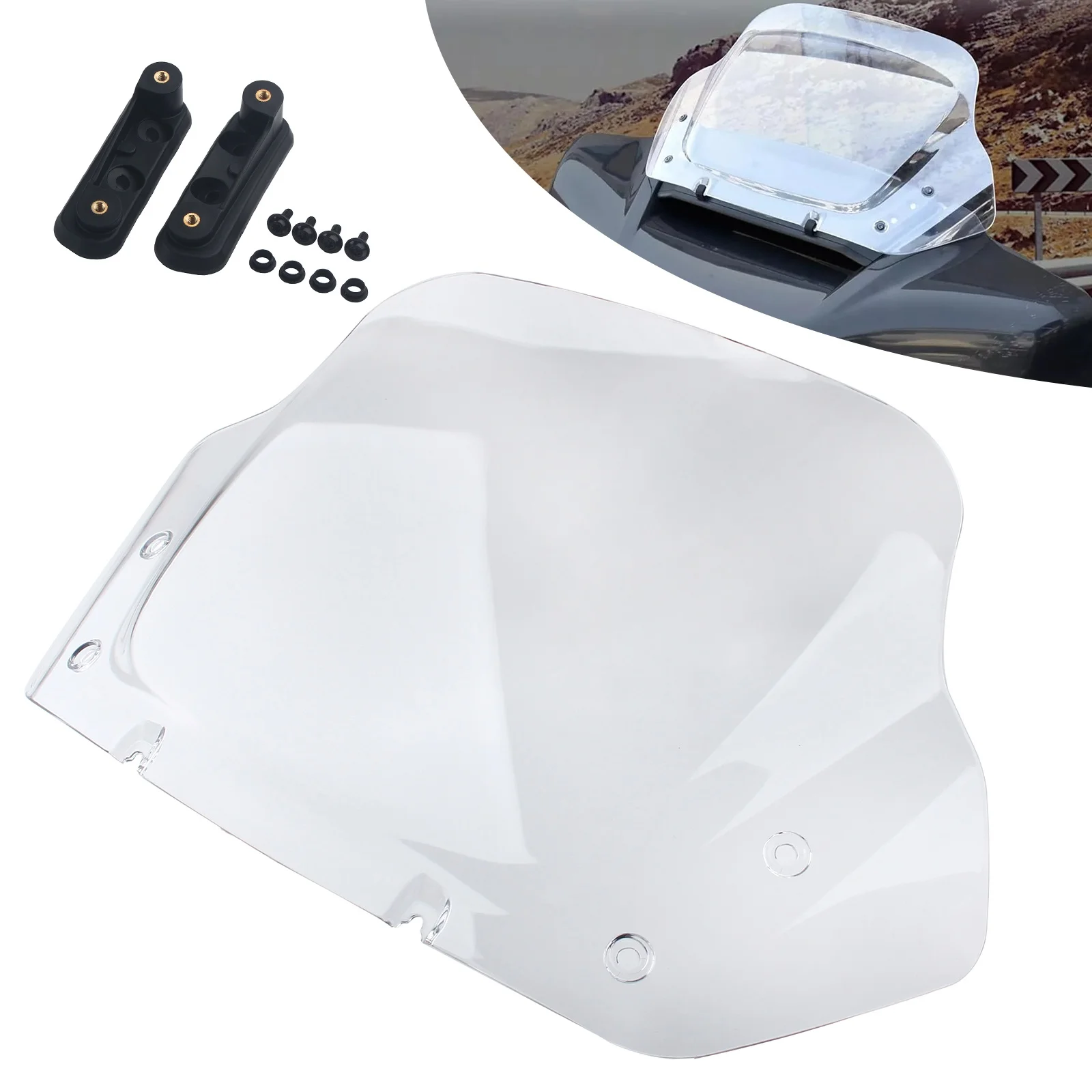 جزء الدراجة النارية باللون الأسود الدخاني مقاس 10 بوصات من بلاستيك ABS للزجاج الأمامي لعام 2023-أحدث FLHXSE ونماذج FLHX لعام 2024 أحدث لهارلي